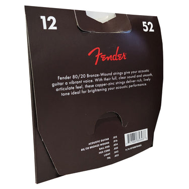 Juego De Cuerdas Fender Guitarra Electroacustica 12-52, 70l, 0730070403